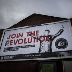 Bez unveils Reality Party billboard in Salford